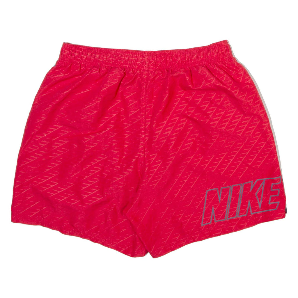 NIKE Mens Casual Shorts Red Relaxed Striped L W29