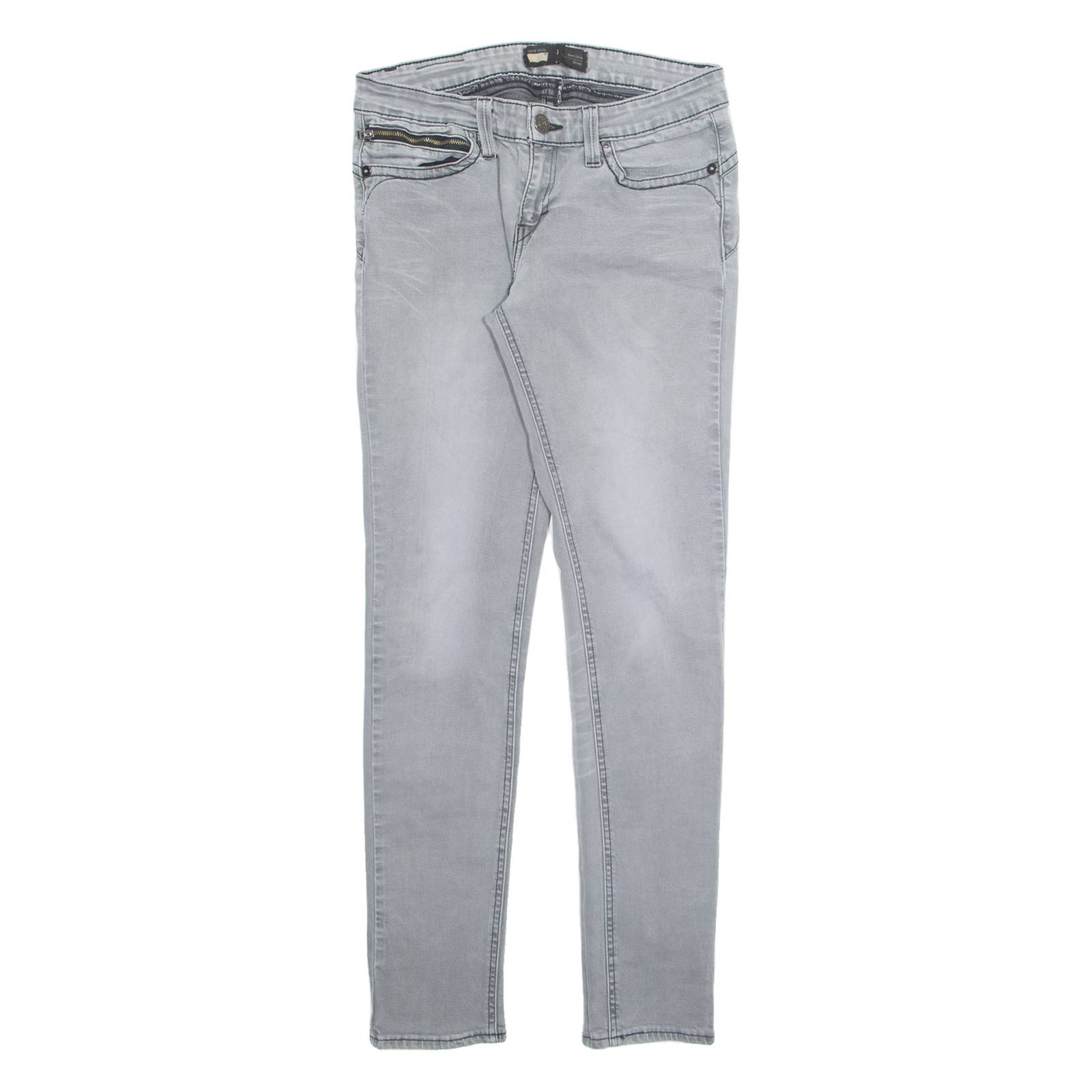 LEVI'S Womens Jeans Grey Slim Skinny Stone Wash W30 L30