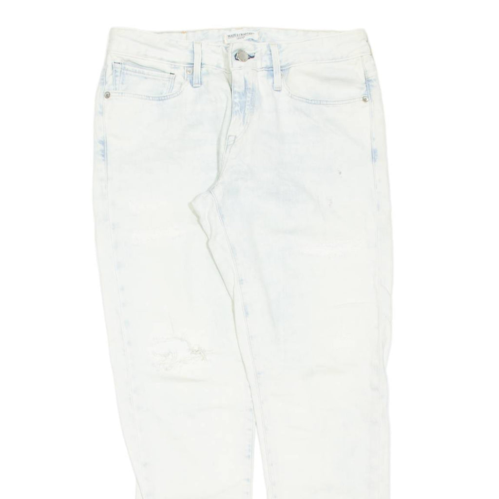 LEVI'S Distressed Made And Crafted Womens Jeans White Slim Straight W26 L28