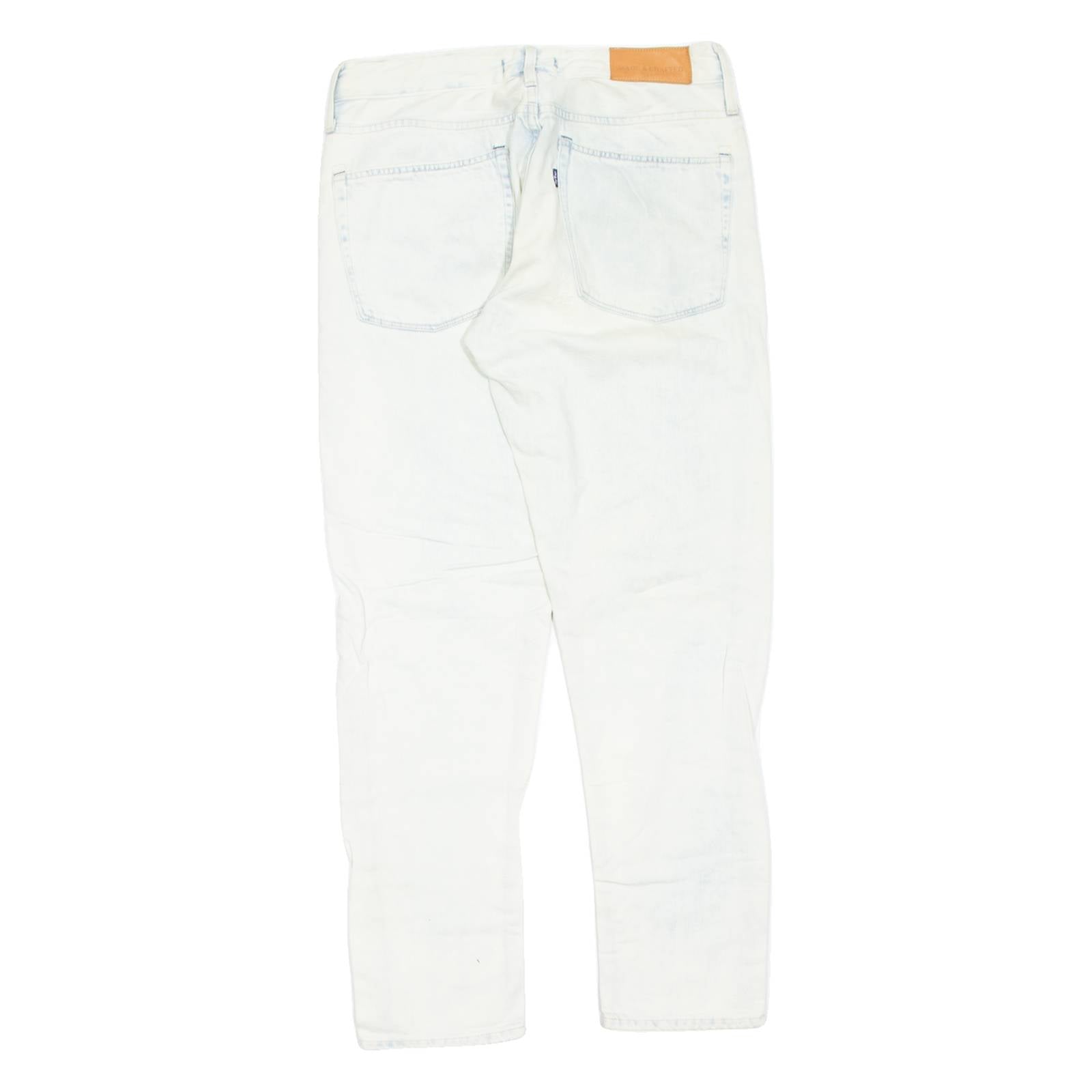 LEVI'S Distressed Made And Crafted Womens Jeans White Slim Straight W26 L28