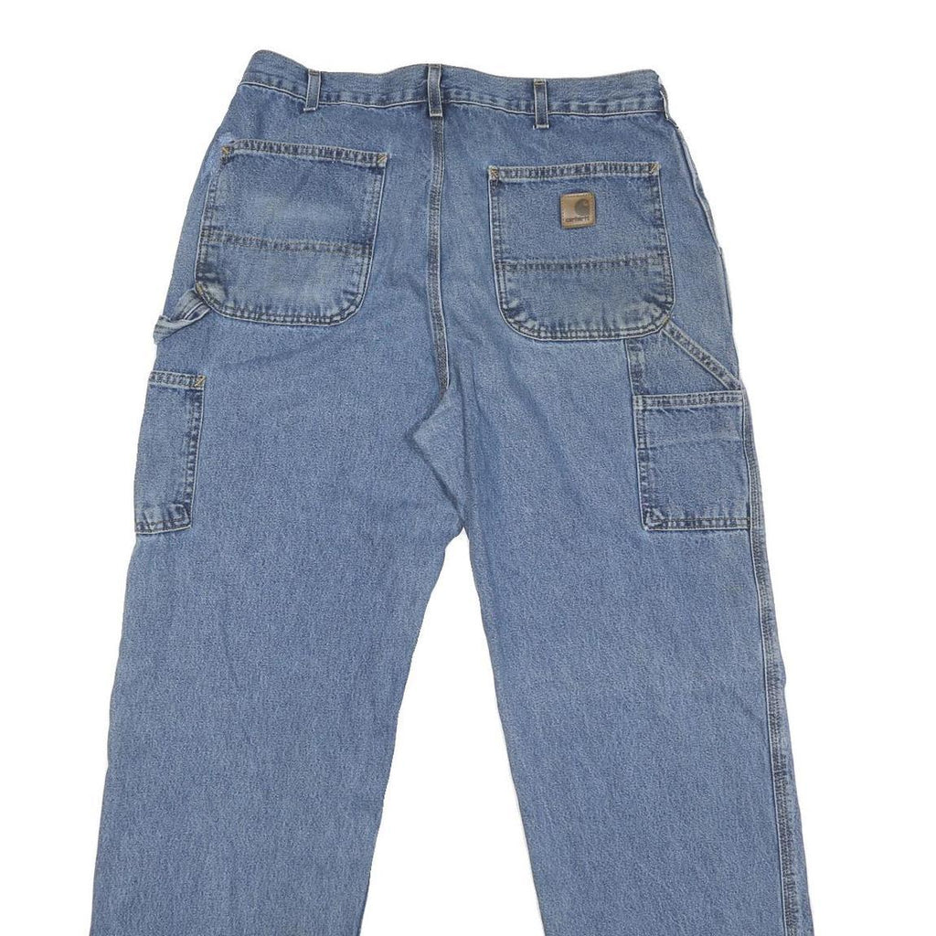 CARHARTT Mens Jeans Blue Regular Straight Denim Medium W34 L32 Workwear