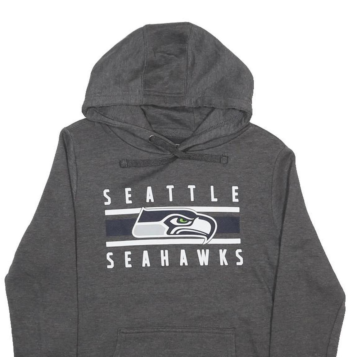 NFL Womens Grey Seattle Seahawks Pullover Hoodie M Cotton Blend
