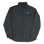 ADIDAS Mens Black Jacket L Polyester Blend Zip Plain Sportswear Casual Outerwear