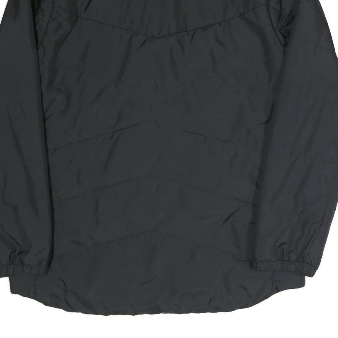 ADIDAS Mens Black Jacket L Polyester Blend Zip Plain Sportswear Casual Outerwear