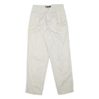 CHAPS Mens Cotton Blend White Relaxed Straight Trousers W28 L31 Classic Casual