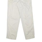 CHAPS Mens Cotton Blend White Relaxed Straight Trousers W28 L31 Classic Casual