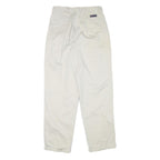 CHAPS Mens Cotton Blend White Relaxed Straight Trousers W28 L31 Classic Casual