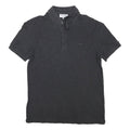 LACOSTE Mens Black Cotton Blend Short Sleeve Plain XS Polo Shirt Authentic