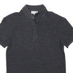 LACOSTE Mens Black Cotton Blend Short Sleeve Plain XS Polo Shirt Authentic