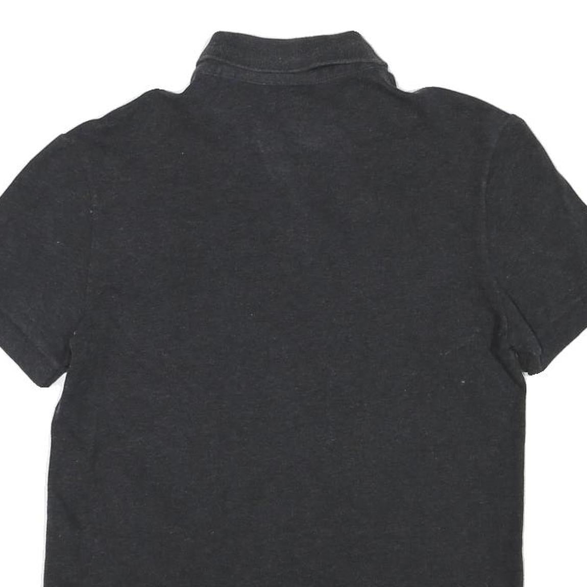 LACOSTE Mens Black Cotton Blend Short Sleeve Plain XS Polo Shirt Authentic