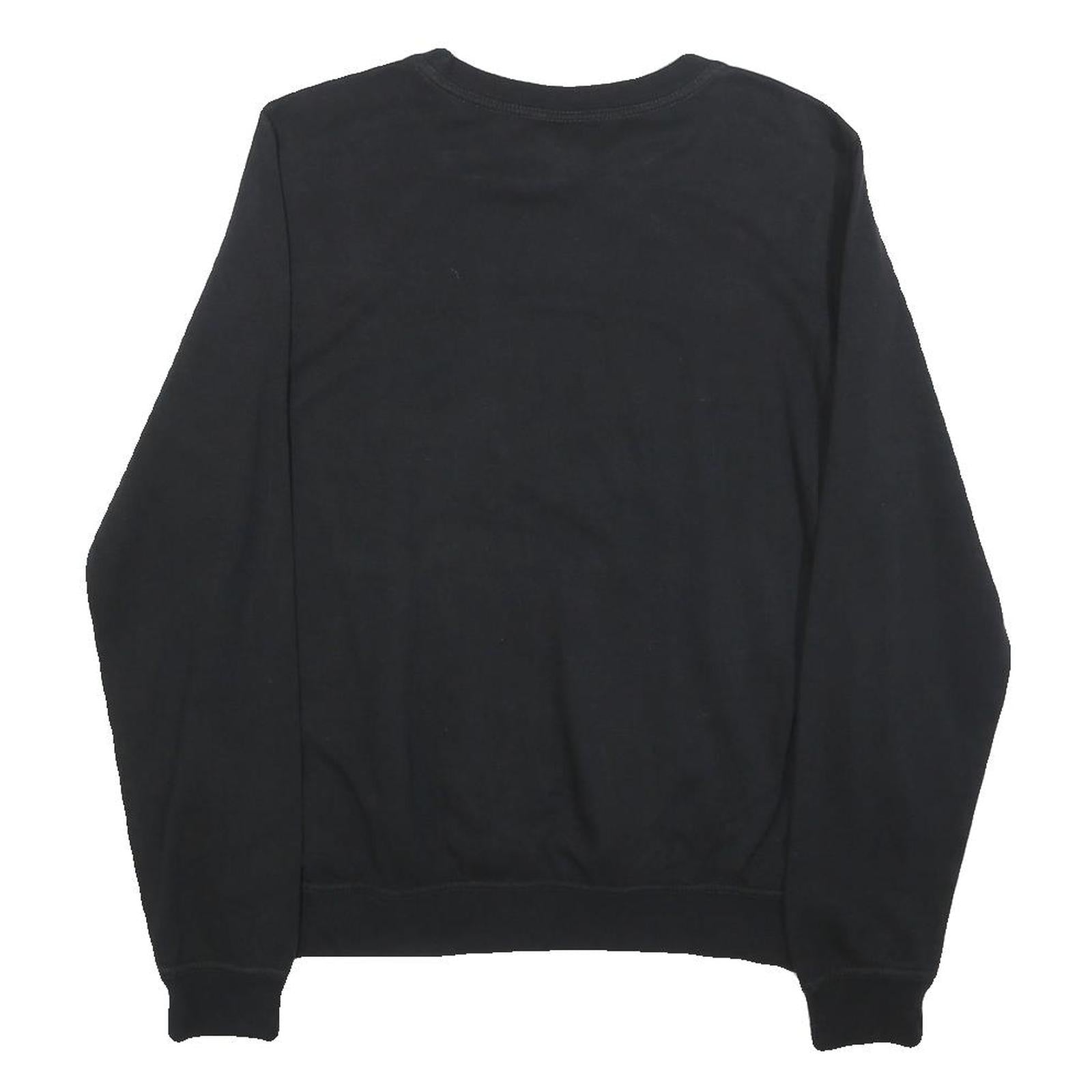 NIKE Mens Black S Crew Neck Sweatshirt Cotton Blend Pullover Casual