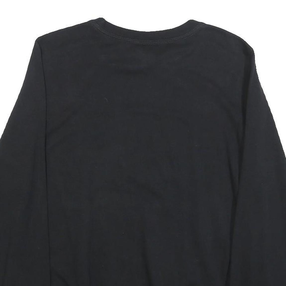 NIKE Mens Black S Crew Neck Sweatshirt Cotton Blend Pullover Casual