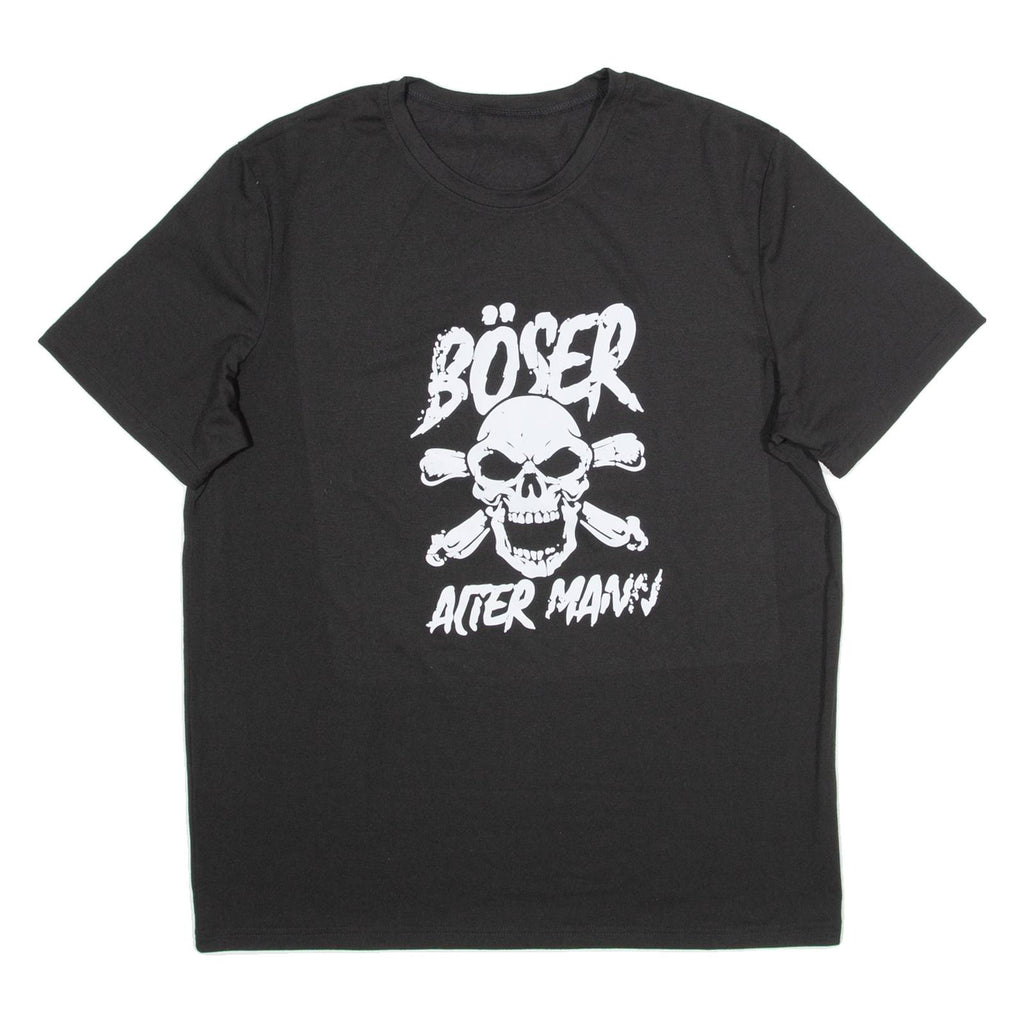 Skull Print Mens T-Shirt Black L