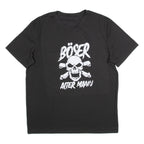 Skull Print Mens T-Shirt Black L