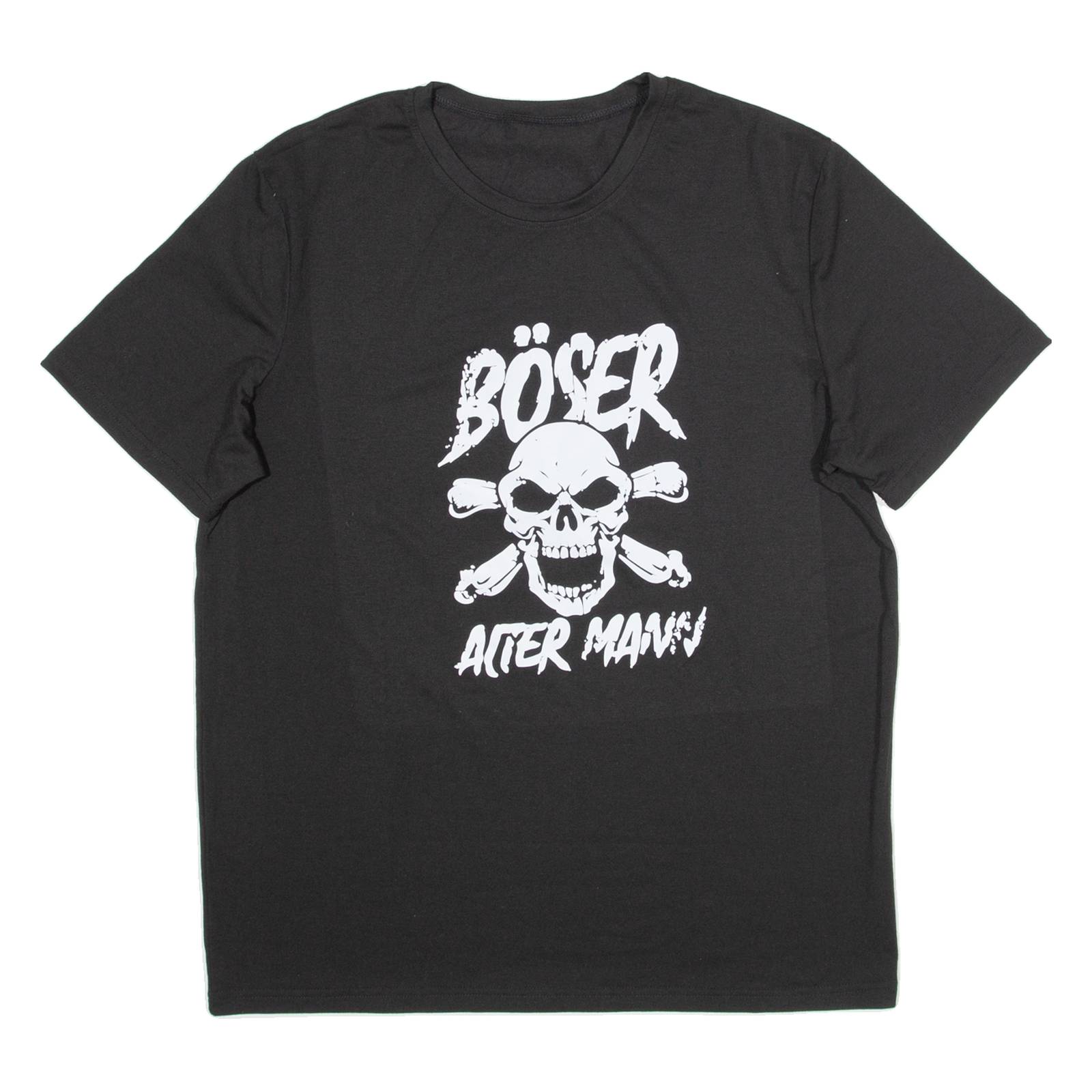 Skull Print Mens T-Shirt Black L