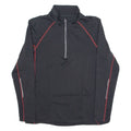COOL RUNNING Cycling Mens Jersey Black Long Sleeve 1/4 Zip L