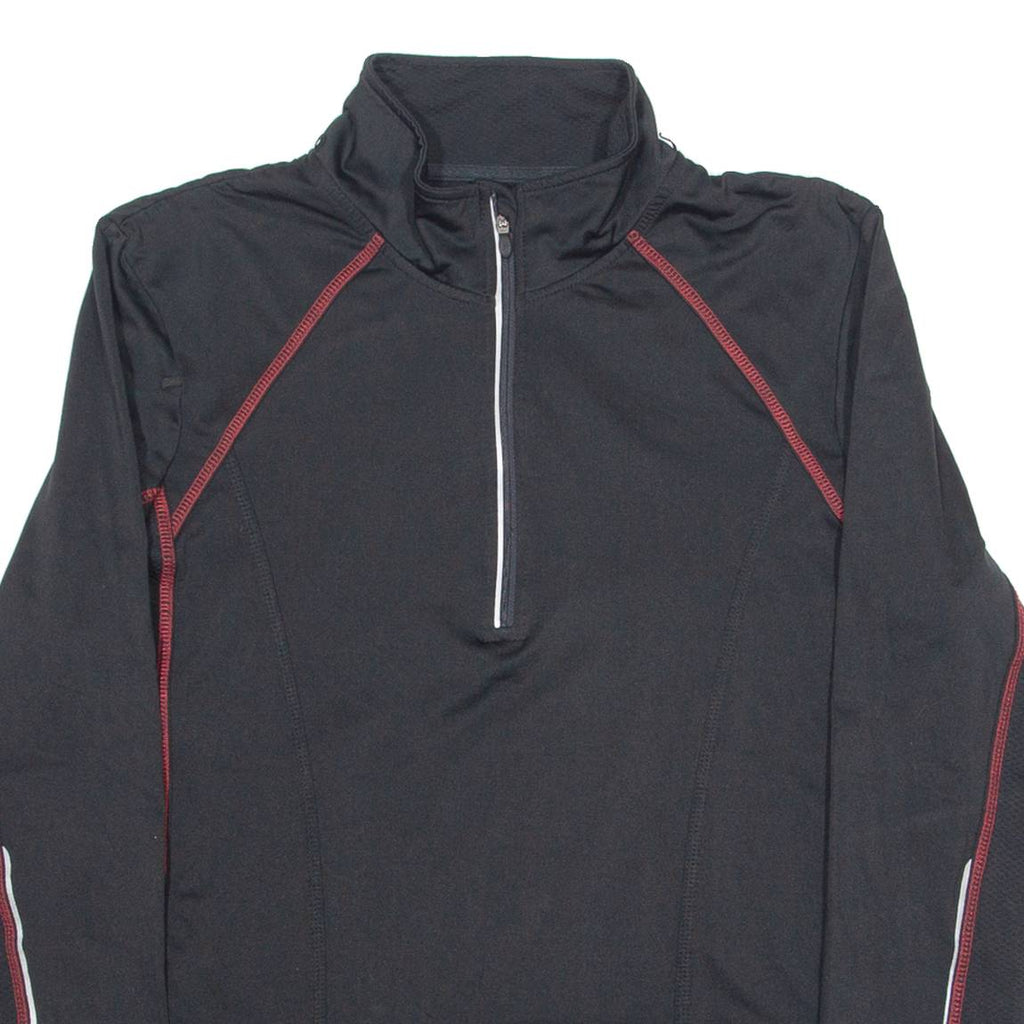 COOL RUNNING Cycling Mens Jersey Black Long Sleeve 1/4 Zip L