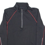 COOL RUNNING Cycling Mens Jersey Black Long Sleeve 1/4 Zip L