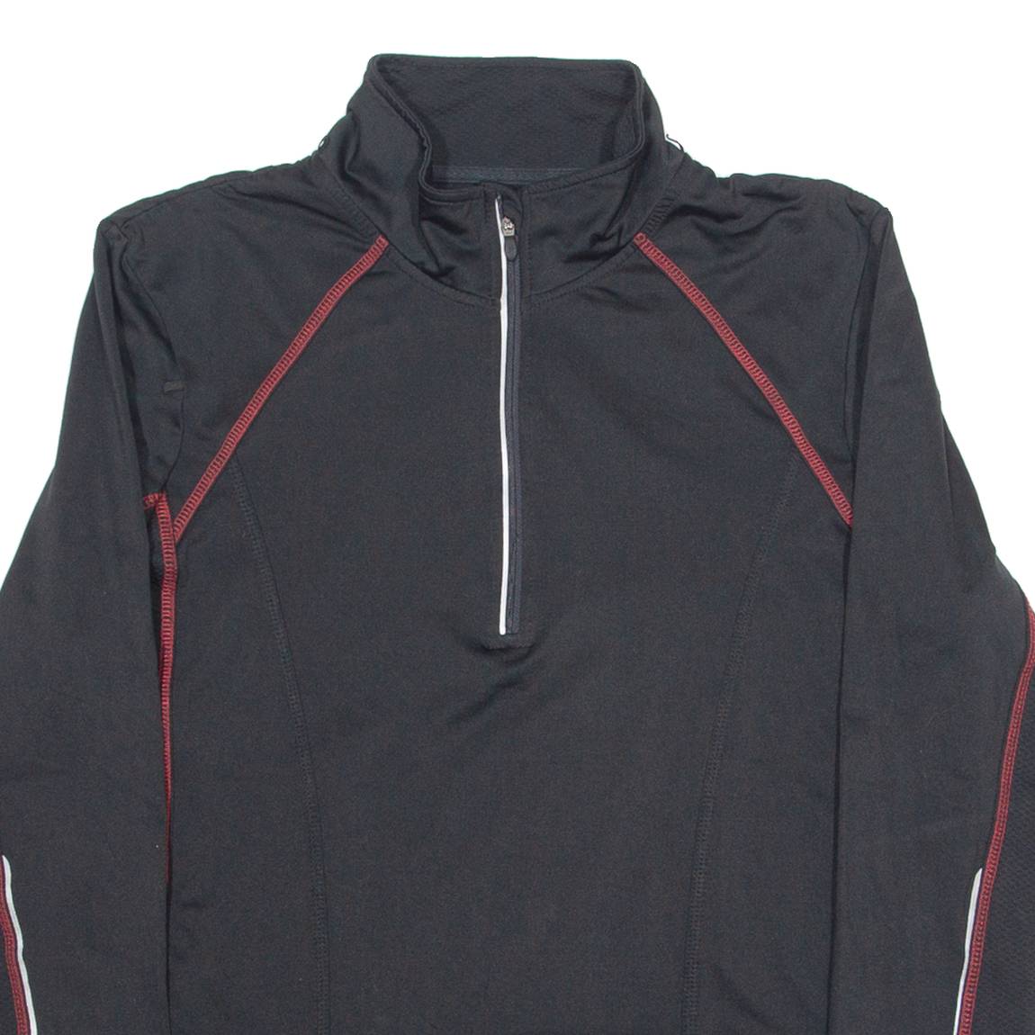 COOL RUNNING Cycling Mens Jersey Black Long Sleeve 1/4 Zip L