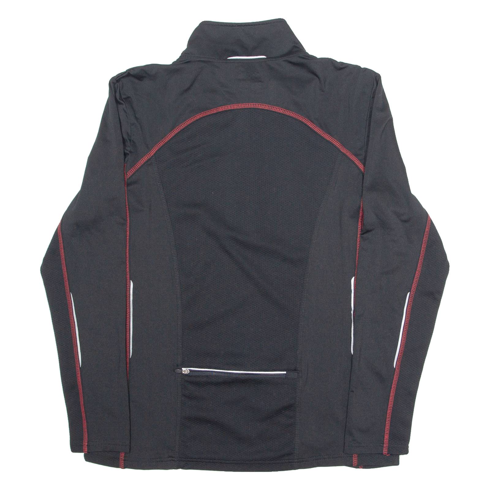 COOL RUNNING Cycling Mens Jersey Black Long Sleeve 1/4 Zip L