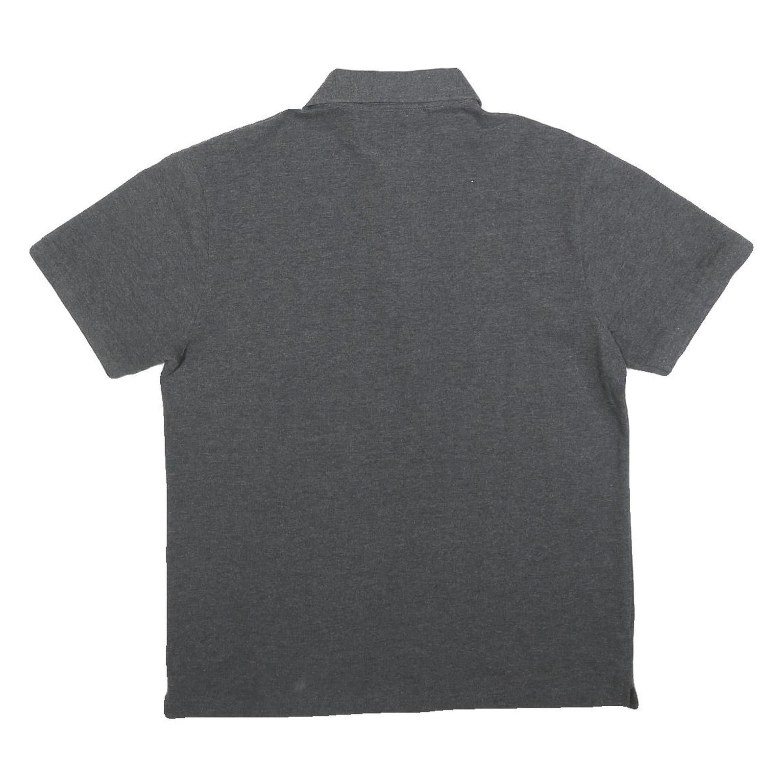 LACOSTE Mens Grey Short Sleeve Polo Shirt XL Cotton Classic Casual