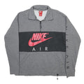 NIKE Mens Grey & Black Nike Air Crew Neck L Sweatshirt Cotton Blend Sports