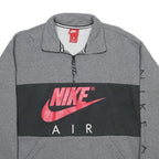 NIKE Mens Grey & Black Nike Air Crew Neck L Sweatshirt Cotton Blend Sports