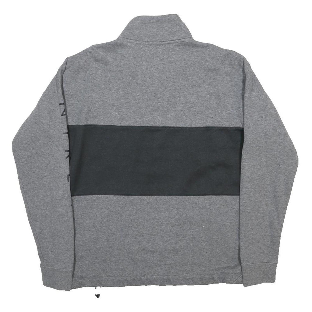 NIKE Mens Grey & Black Nike Air Crew Neck L Sweatshirt Cotton Blend Sports