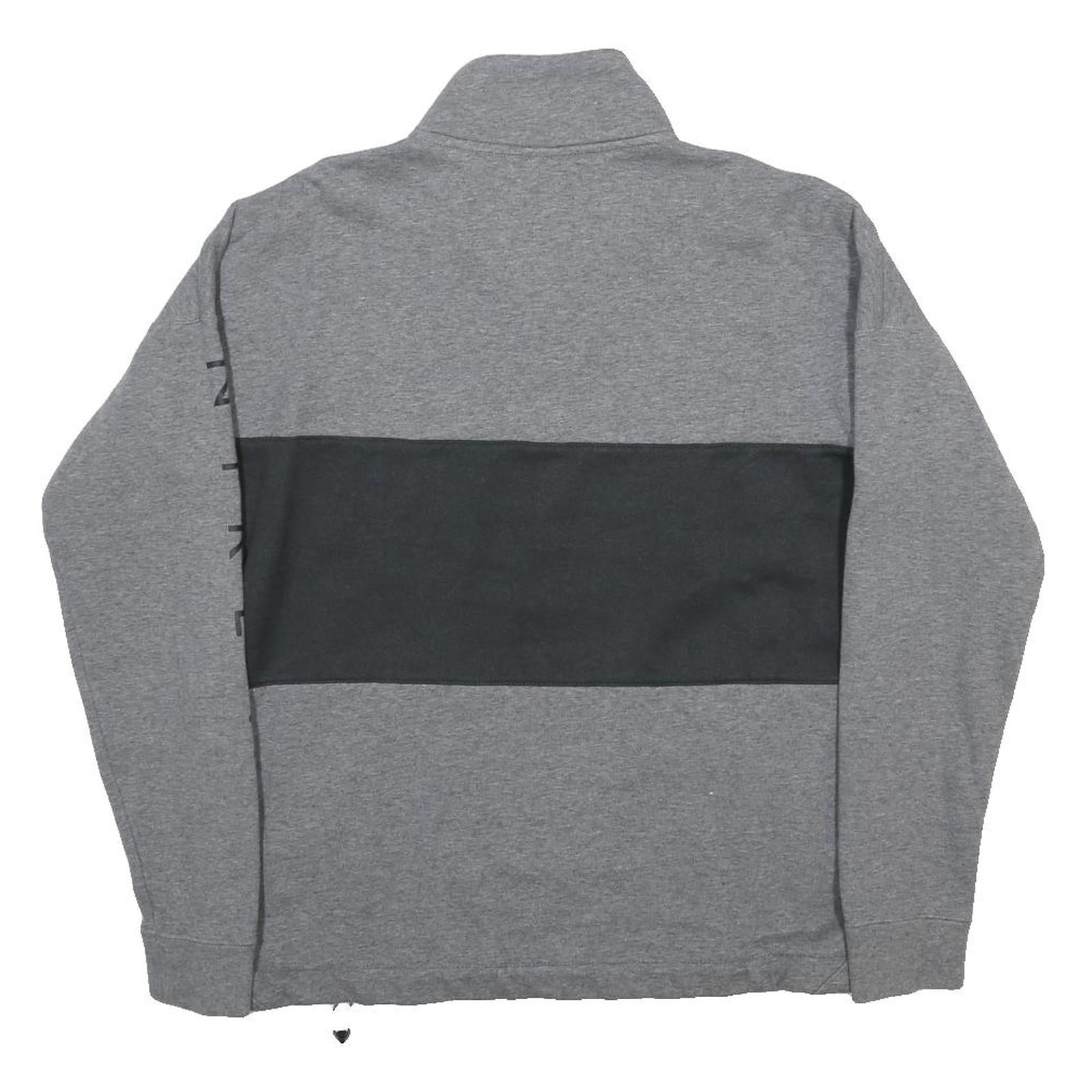 NIKE Mens Grey & Black Nike Air Crew Neck L Sweatshirt Cotton Blend Sports