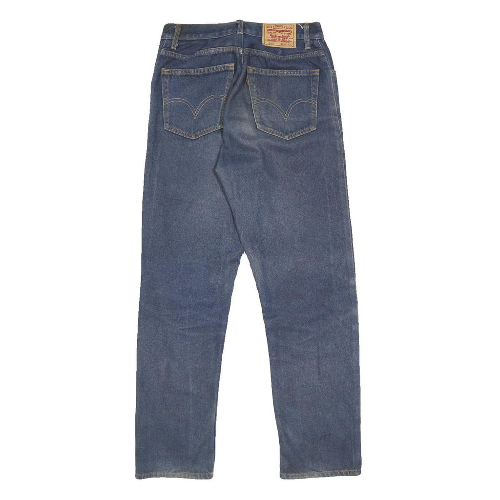 LEVI'S 505 Mens Jeans Blue Regular Straight Denim Medium W30 L32 Classic Zip