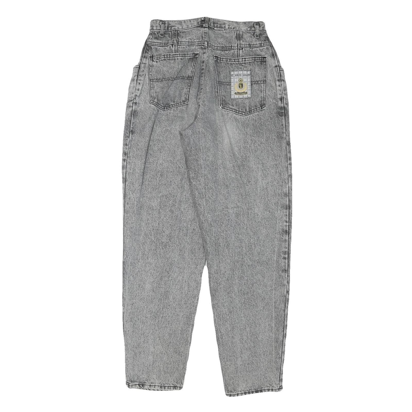 CAROLE LAURENT Womens Jeans Grey Relaxed Straight Denim Medium W27 L31 Vintage