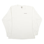 CARHARTT Mens White Crew Neck Sweatshirt 2XL Cotton Pullover Casual Workwear