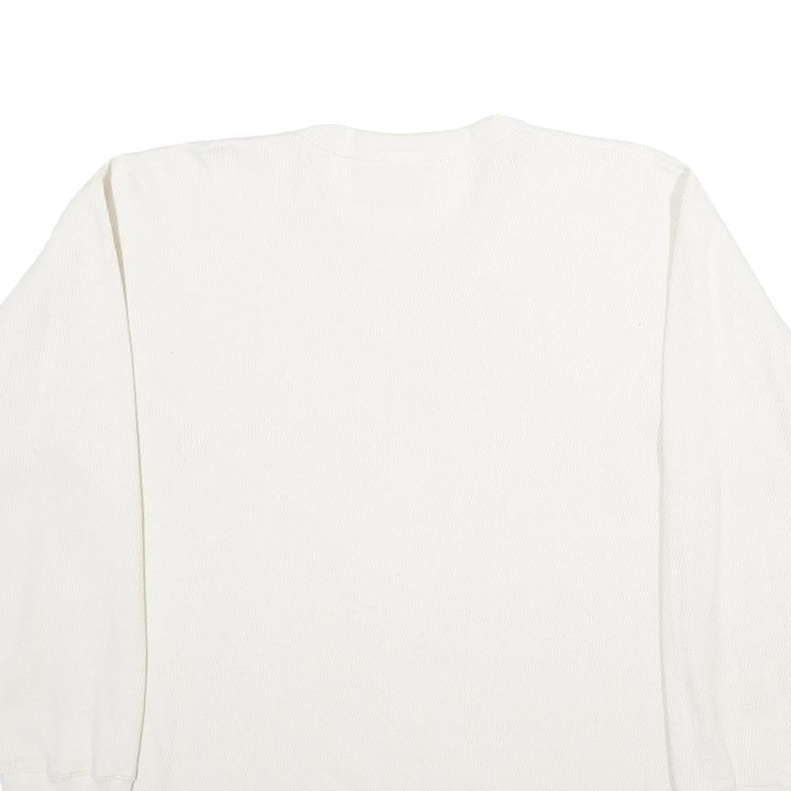 CARHARTT Mens White Crew Neck Sweatshirt 2XL Cotton Pullover Casual Workwear