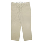 DICKIES Mens Cotton Blend Beige Regular Regular Fit Trousers W38 L29 Casual