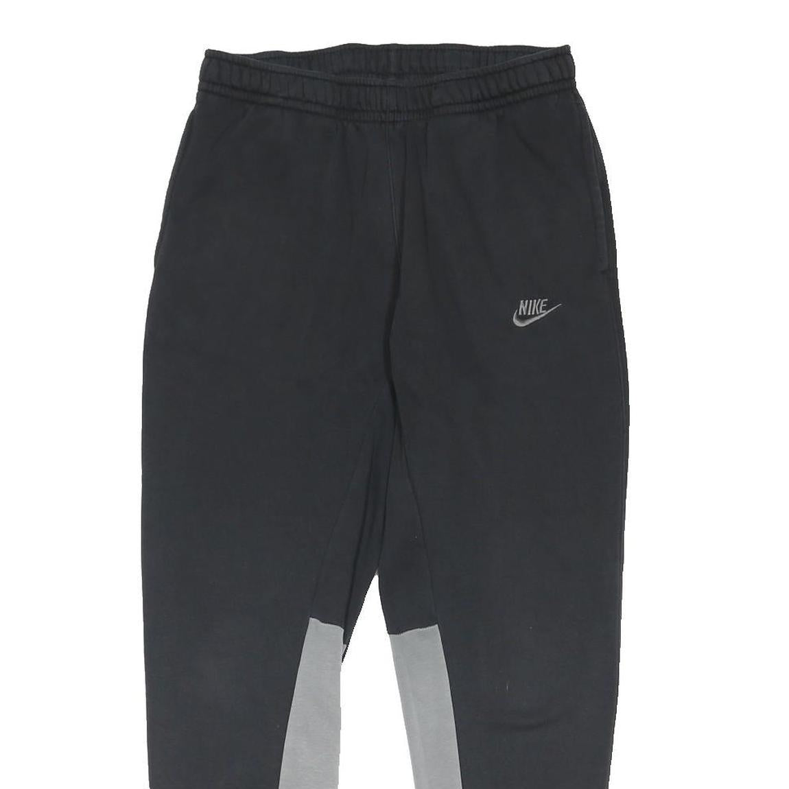 NIKE Mens Joggers Black & Grey Cotton Blend Slim Tapered M W29 L29 Sportswear
