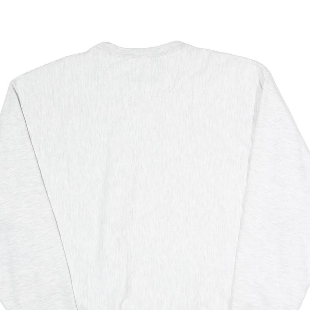 CHAMPION Mens White Northeastern Crew Neck L Cotton Blend Sweatshirt