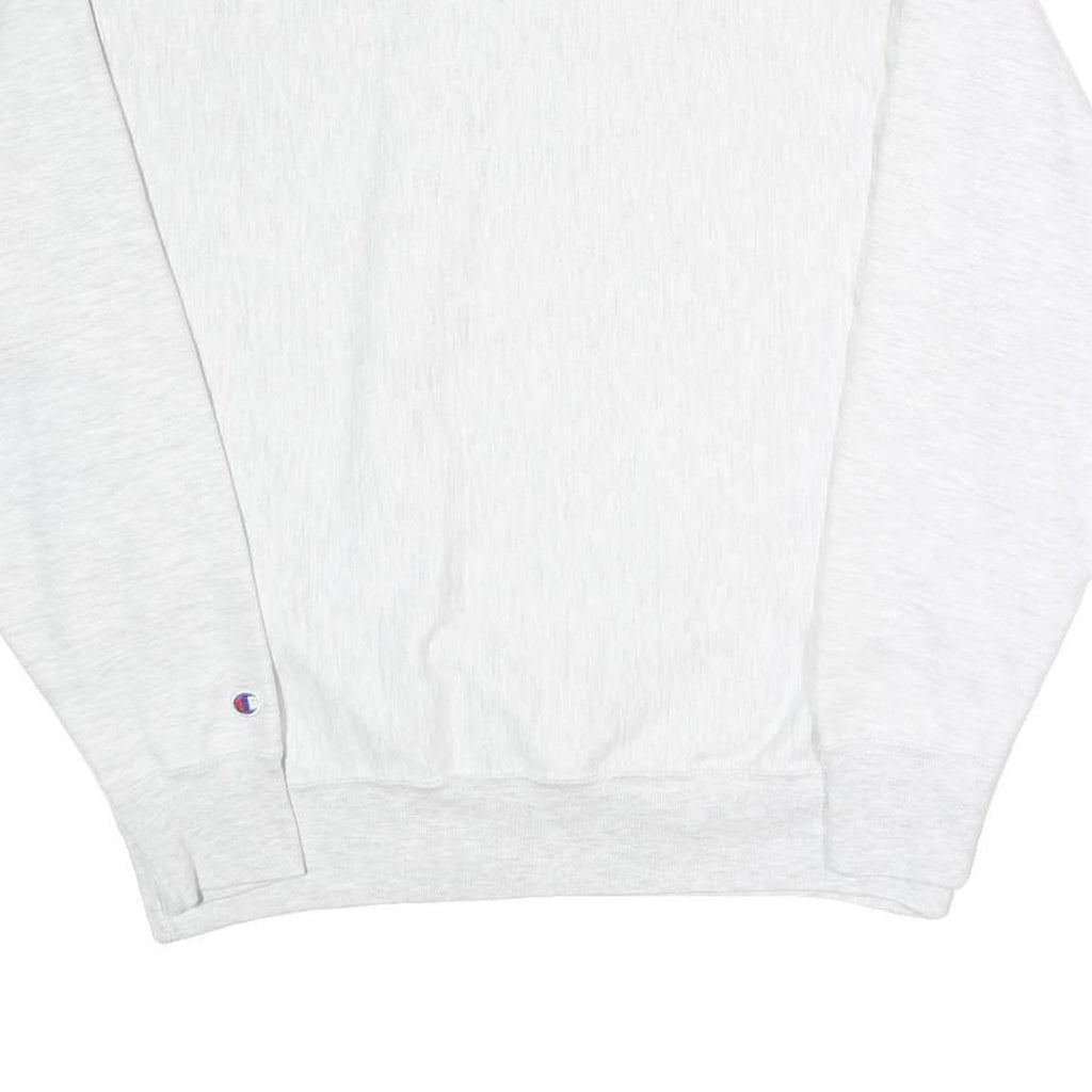 CHAMPION Mens White Northeastern Crew Neck L Cotton Blend Sweatshirt