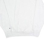 CHAMPION Mens White Northeastern Crew Neck L Cotton Blend Sweatshirt