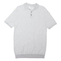 NEXT Mens Grey Cotton Blend Polo Shirt M Short Sleeve Textured Pattern Casual