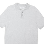 NEXT Mens Grey Cotton Blend Polo Shirt M Short Sleeve Textured Pattern Casual