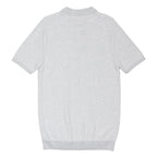 NEXT Mens Grey Cotton Blend Polo Shirt M Short Sleeve Textured Pattern Casual