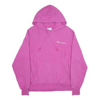 CHAMPION REVERSE WEAVE Womens Pink Pullover Hoodie M Classic Logo Cotton Blend