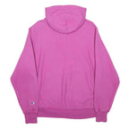 CHAMPION REVERSE WEAVE Womens Pink Pullover Hoodie M Classic Logo Cotton Blend