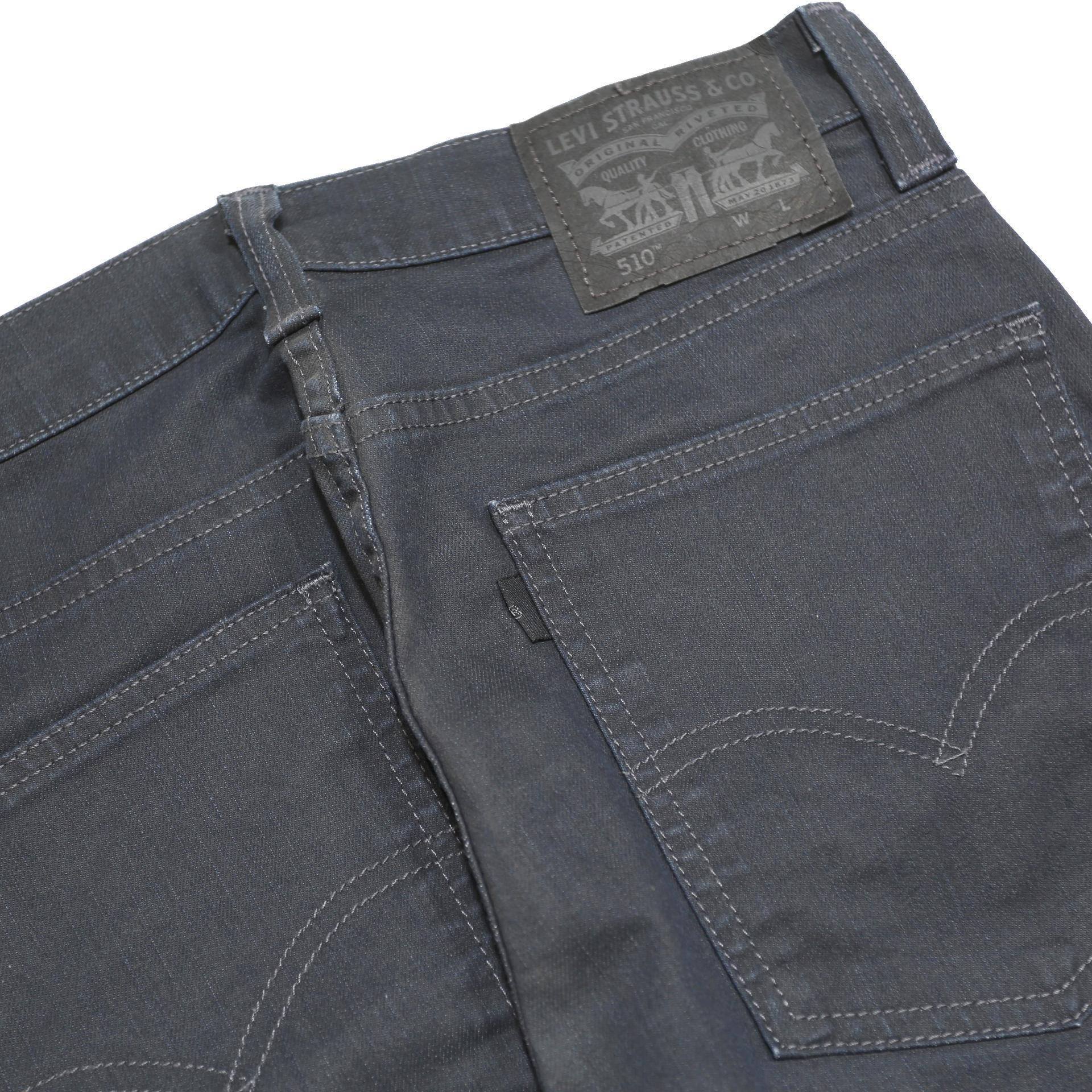 LEVI'S 510 Mens Jeans Black Slim Skinny Denim W31 L29 Stretch Cotton Blend