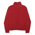 Liz Claiborne Womens Red Plain Pullover Roll Neck Basic Knit M Comfortable Warm