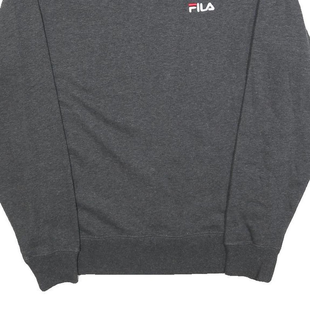 FILA Mens Grey S Crew Neck Sweatshirt Cotton Blend Pullover Casual