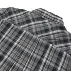 LEE COOPER Mens Black & Grey Checked Cotton Blend Shirt XL Long Sleeve Casual