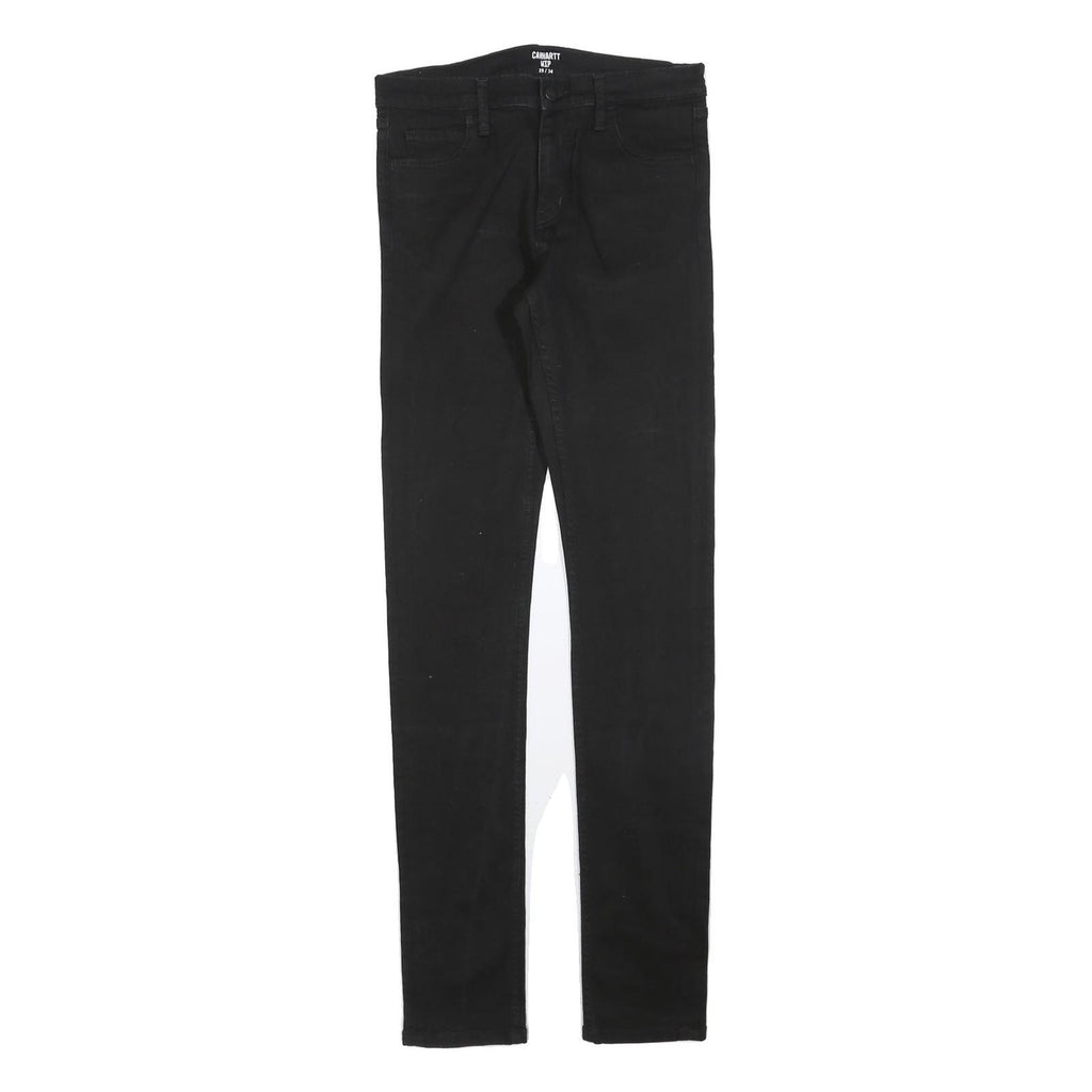 CARHARTT Mens Jeans Black Slim Skinny Denim W29 L34 Stretch Cotton Blend Zip