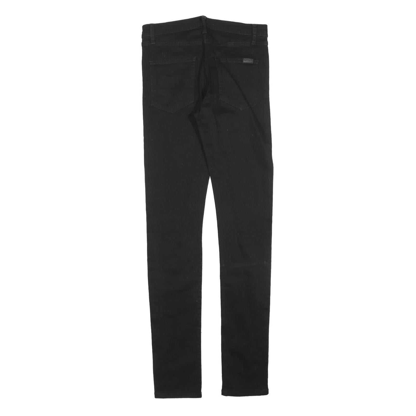 CARHARTT Mens Jeans Black Slim Skinny Denim W29 L34 Stretch Cotton Blend Zip