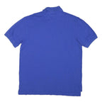 TOMMY HILFIGER Mens Blue Short Sleeve Polo Shirt L Classic Cotton Blend